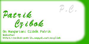 patrik czibok business card
