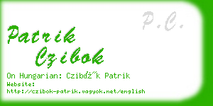 patrik czibok business card